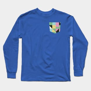 Pocket - Irregular Modern Triangles Long Sleeve T-Shirt